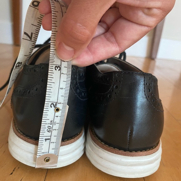 Women's ØriginalGrand Wingtip Oxford Size 5.5 Black Leather - Picture 7 of 8